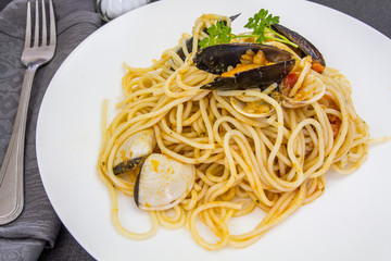 spaghetti aux fruits de mer