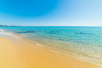 Clear sky over Piscina Rei beach