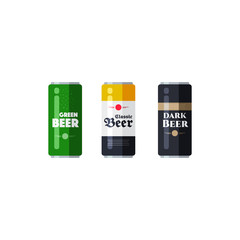 Beer Cans Vector Icons