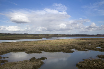 View across the Haleigh Ray, Canvey Island, Essex, England