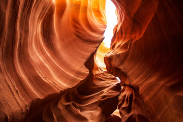 Echte beelden van de lagere Antelope-canyon in Arizona, VS