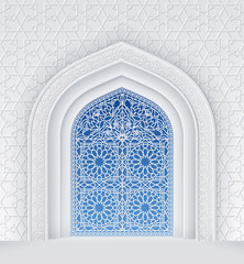 Islamic Design Arch with Ornate Doors