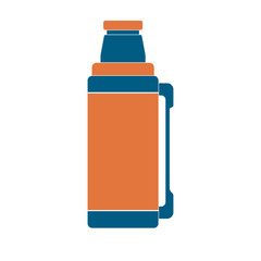 Thermos container icon, camping and hiking equipment