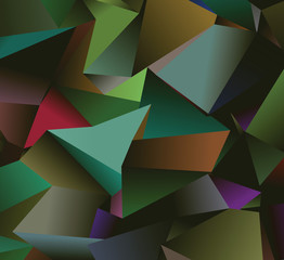 Obraz premium Vector low poly template. Creative abstract illustration with gradient. Triangular pattern for your business design.