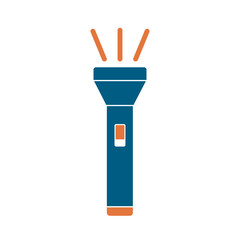 Flashlight icon. Portable torch