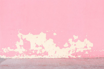 plaster wall of soft pink colors