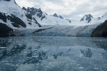 Drygalski Fjord South Georgia Islands, views of mountains and glacier