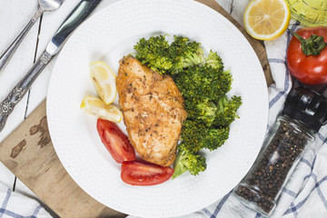 a dish of chicken breast