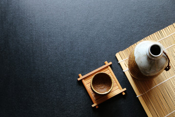 japanese sake oriental drink style on the table