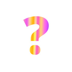 Question stylized mark sign. Vector illustration.