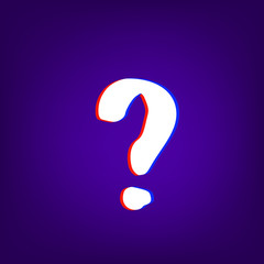 Question stylized mark sign. Vector illustration.