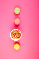 Obraz na płótnie Canvas Sweet Dessert Macaron or macaroon