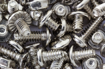 Industrial background of new metalic screws
