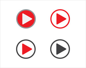 play icon flat design style