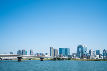Naklejka premium Krajobraz miasta Osaka