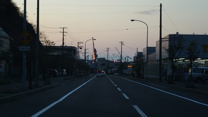 Fototapeta na wymiar 北海道の夕暮れ