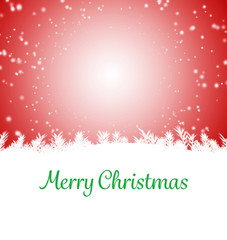 Merry Christmas against white light dots on red