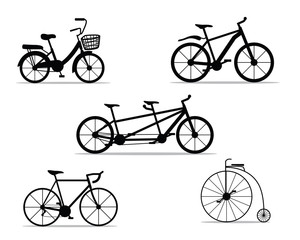 bicycle silhouette design illustration, silhouette style design, designed for icon and animation