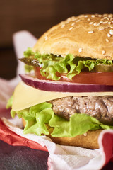 image of  fresh tasty burger