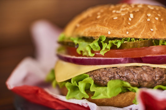 image of  fresh tasty burger