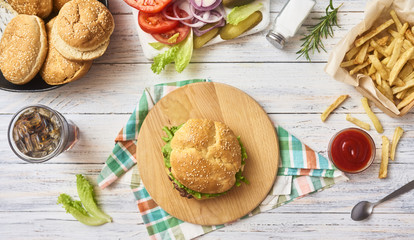 image of  fresh tasty burger