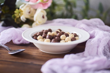 Image of Cereales or cornflakes with space for your text
