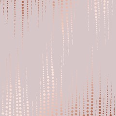 Abstract vector pattern with rose gold imitation
