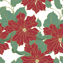 Abstract elegance seamless pattern with floral background.