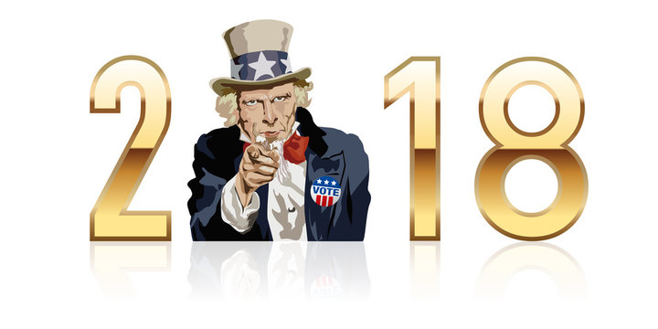 2018-Oncle sam - USA Vote
