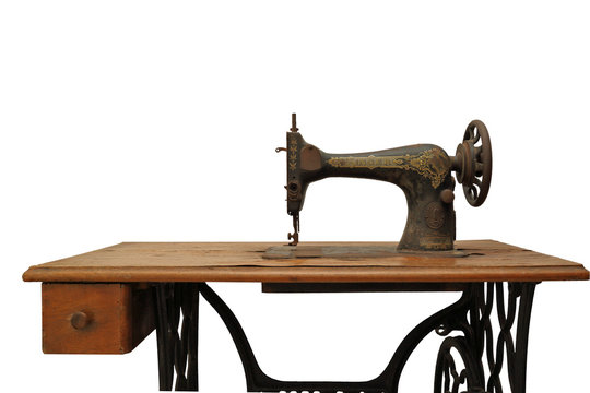 rusty old sewing machine