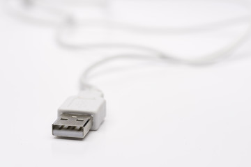Fototapeta premium white usb cable