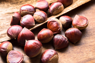 栗、複数、秋の味覚、秋