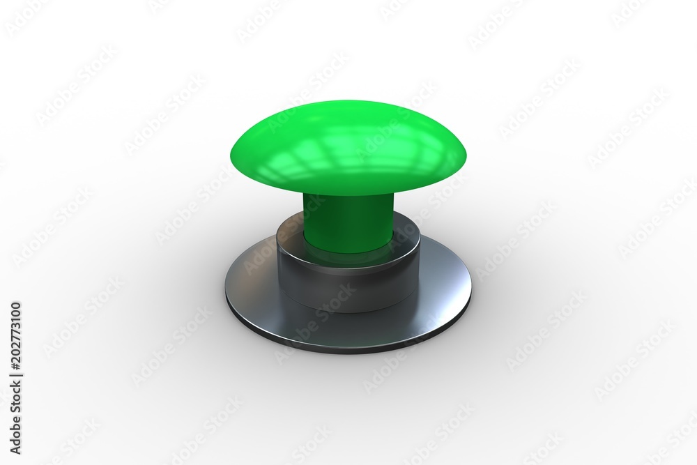 Poster digitally generated green push button