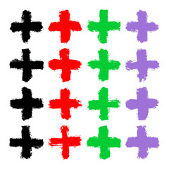 Brushstroke plus sign