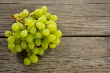 Close-up of green bunch of grapes