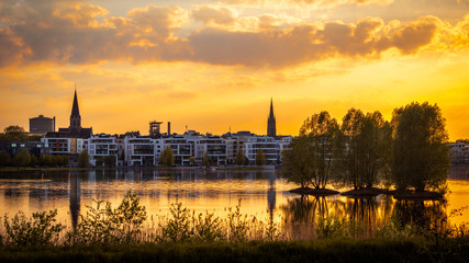 Hörde Phönixsee am Abend