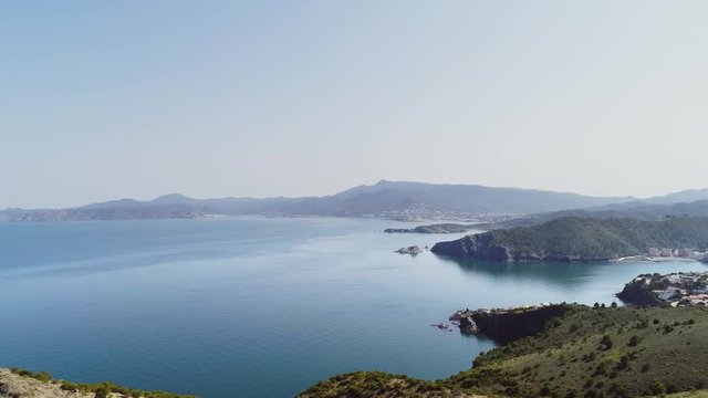 Costa Brava coast berween Llanca and Colera Catalonia Spain