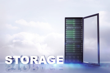 storage against clouds in a room