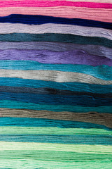 Color yarn for embroidery. Background