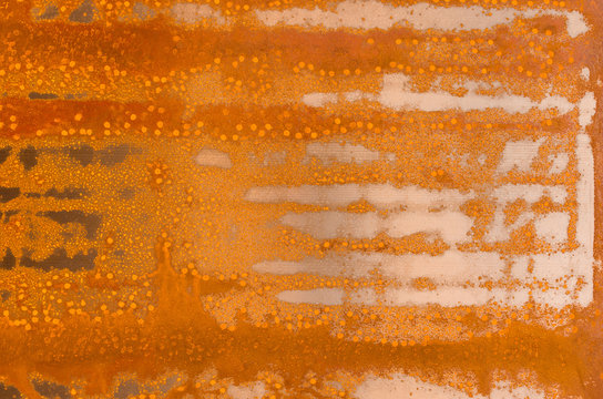 Rusty walling panel made of corten steel - weathering steel sheet