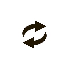 Recycle sign icon. flat design