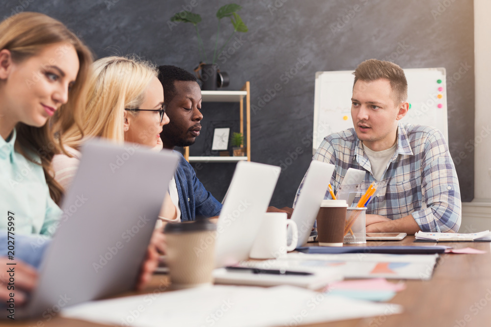 Aufkleber Programmers working in software developing company