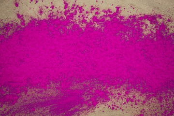 background pink dust holly on the sand