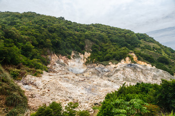 A View of Tropical Forest and the Soufrière Volcano, in St. Lucia