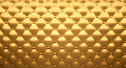 Fototapeta na wymiar Goldene Lederwand-Textur