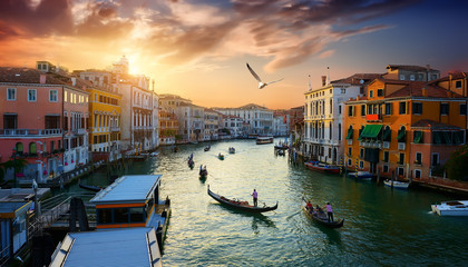 Fototapeta na wymiar Venice at the sunset