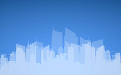 Silhouette of the city. City urban landscape. Vector 