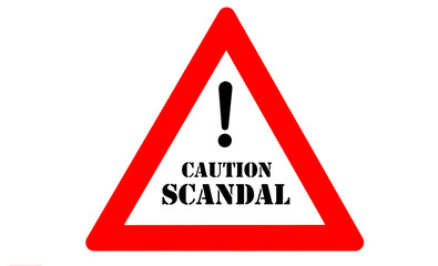 Obraz premium Scandal waning triangle