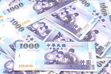 Fototapeta na wymiar Cash, Taiwan currency,NTD, money, Taiwan Coin, Taiwan money