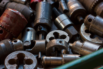 vintage hardware at a flea market
